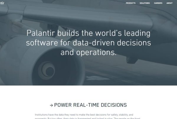 Palantir builds the world’s leading software for 
data-driven decisions and operations.